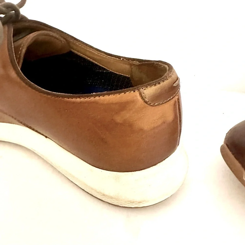 Vince Camuto Eadwine Lace Up Derby Sneakers Men’s Brown Leather Shoe Size 8.5